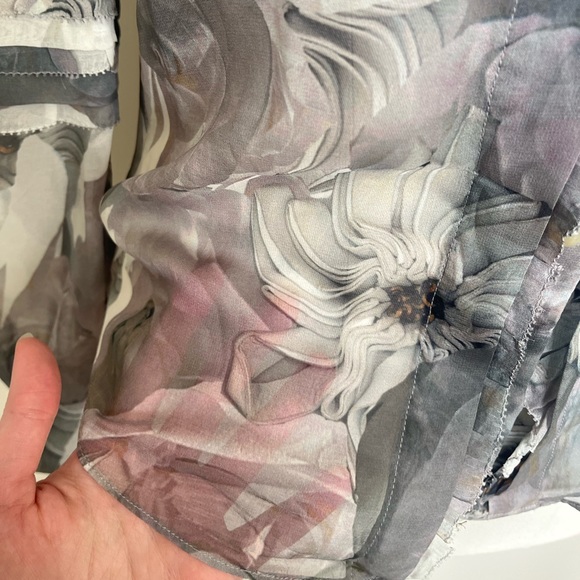 Diane Von Furstenburg Floral Silk Blouse - Picture 9 of 9